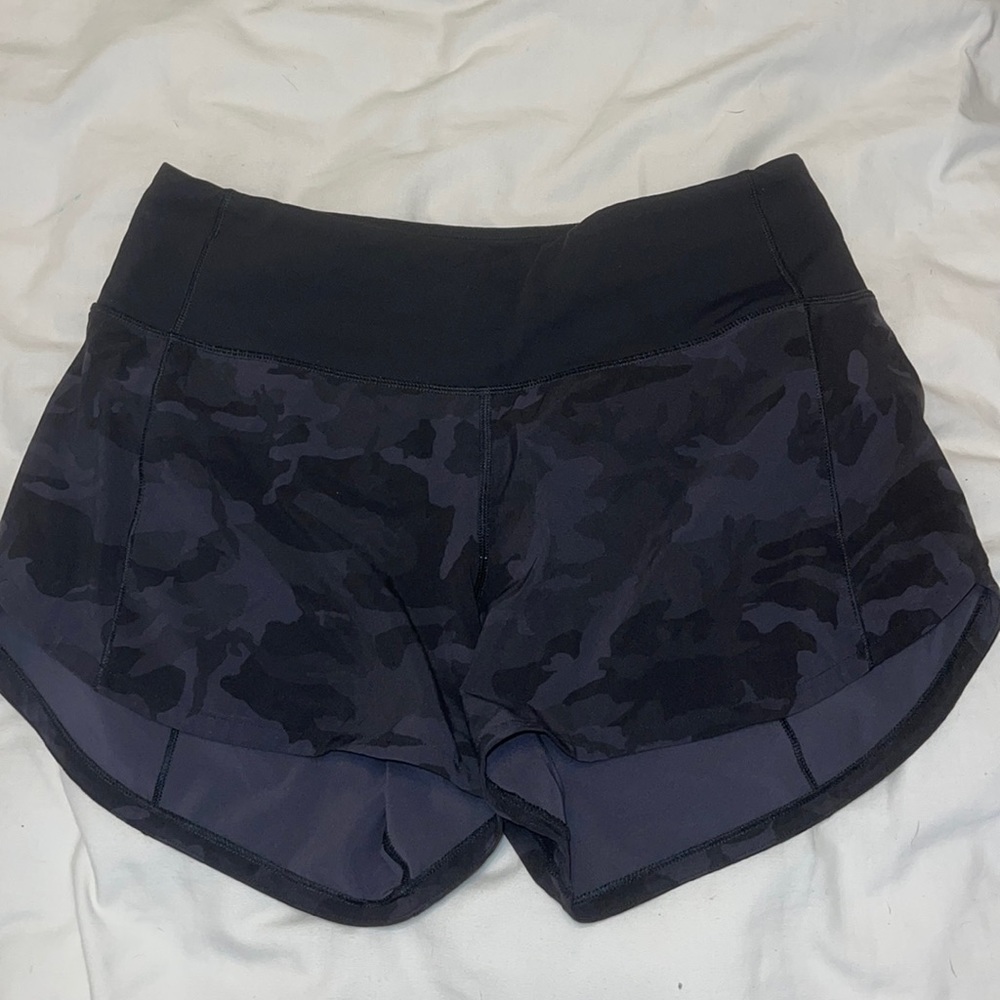 lululemon athletica Black Camo Athletic Shorts